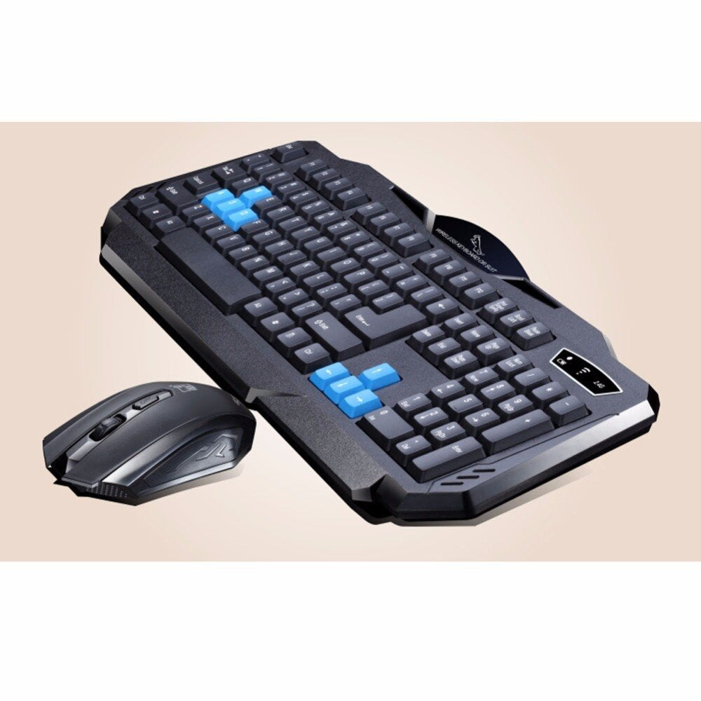 Ergonomic Wireless Keyboard & Mouse Combo (2.4G) – Durable Black
