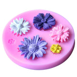 DIY Lovely 3D Flower Fondant Cake Mold Silicone Mould