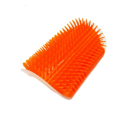 Wall-Mount Cat Self-Grooming Brush with Catnip