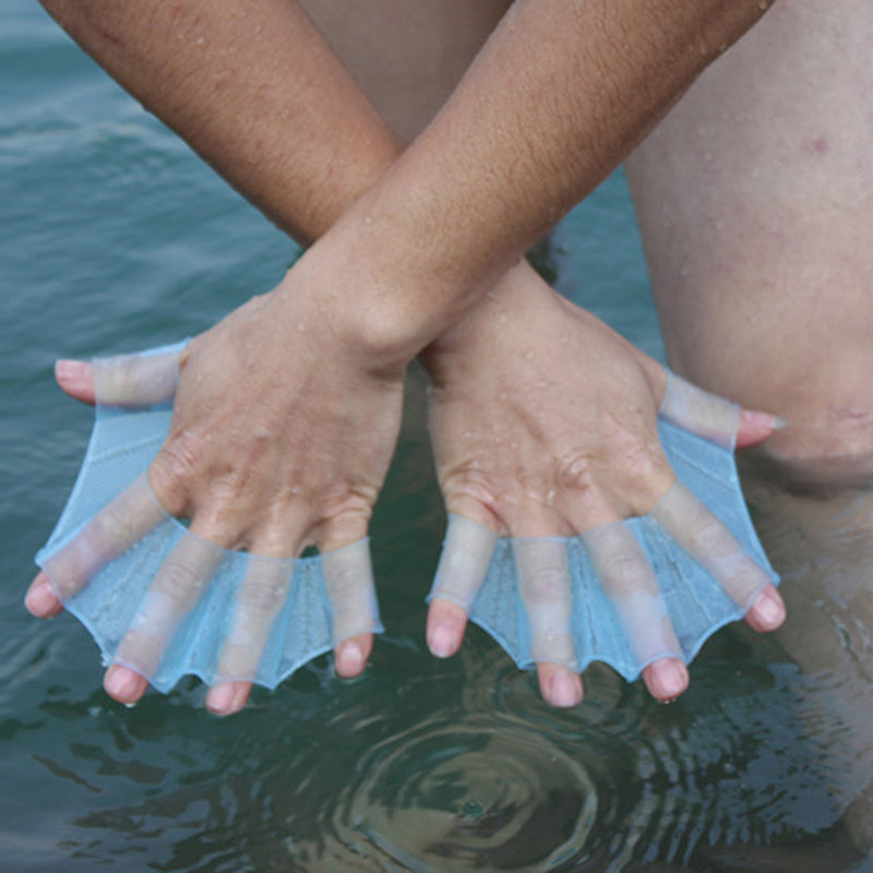 Unisex Webbed Swimming Gloves (Pair) – Silicone Hand Flippers