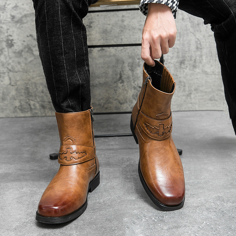 Western-Style Men's Cowboy Boots
