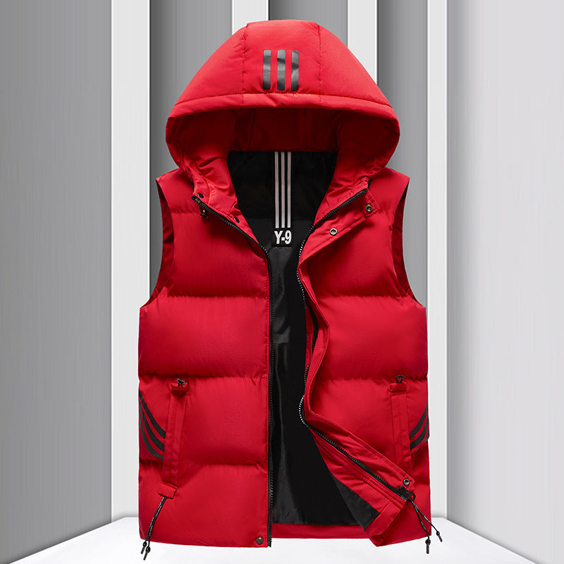 Men's Hooded Cotton Puffer Vest