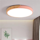 Led Ceiling Light Macaron Round Bedroom Light