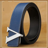 Men's Leather Letter Belt