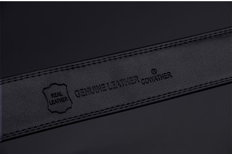 Two-Layer Cowhide Auto-Buckle Belt