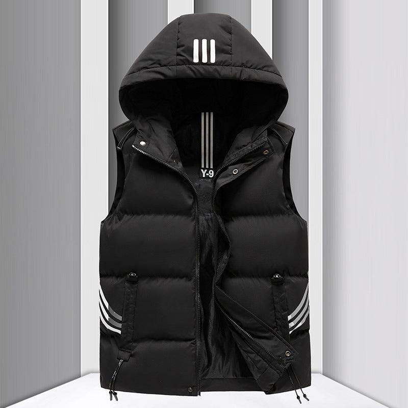 Men's Hooded Cotton Puffer Vest