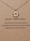 Multi-layer Moon Pendant Necklaces for Women Bohemian Wafer Elegant Necklace