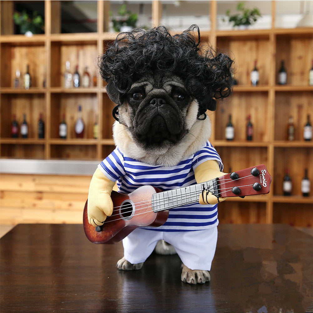 Pet Dog Guitarist Costume