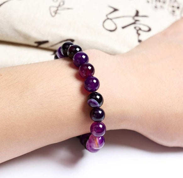 Natural Stone Bracelet — Purple