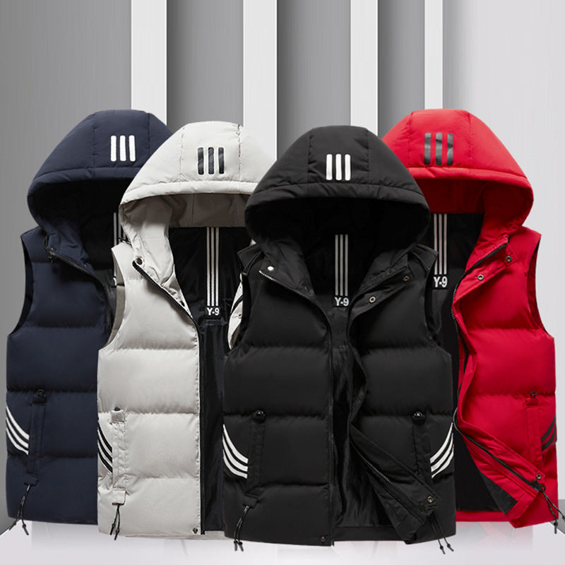 Men's Hooded Cotton Puffer Vest