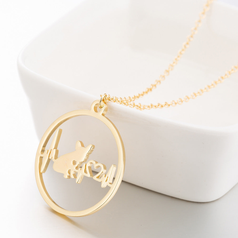 Pet Paw-Print Pendant Necklace