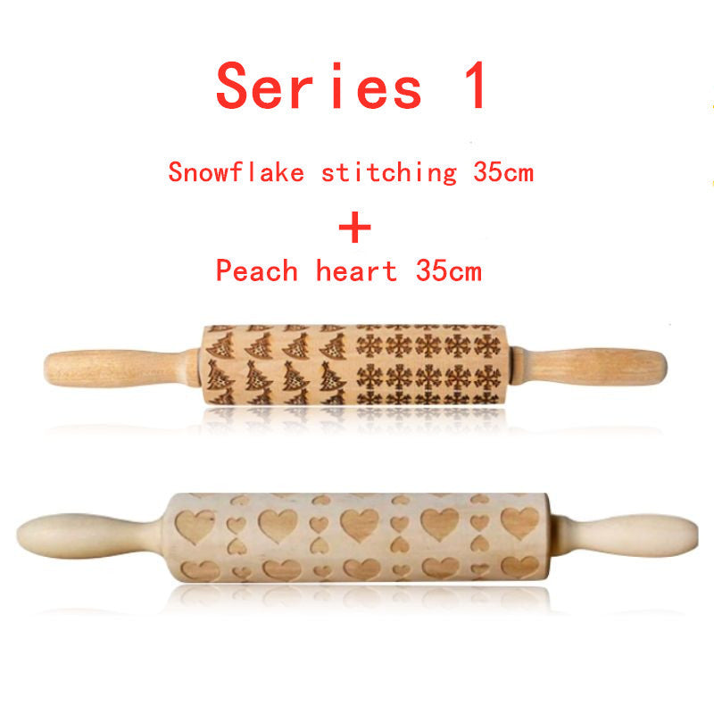 Christmas Embossing Rolling Pin