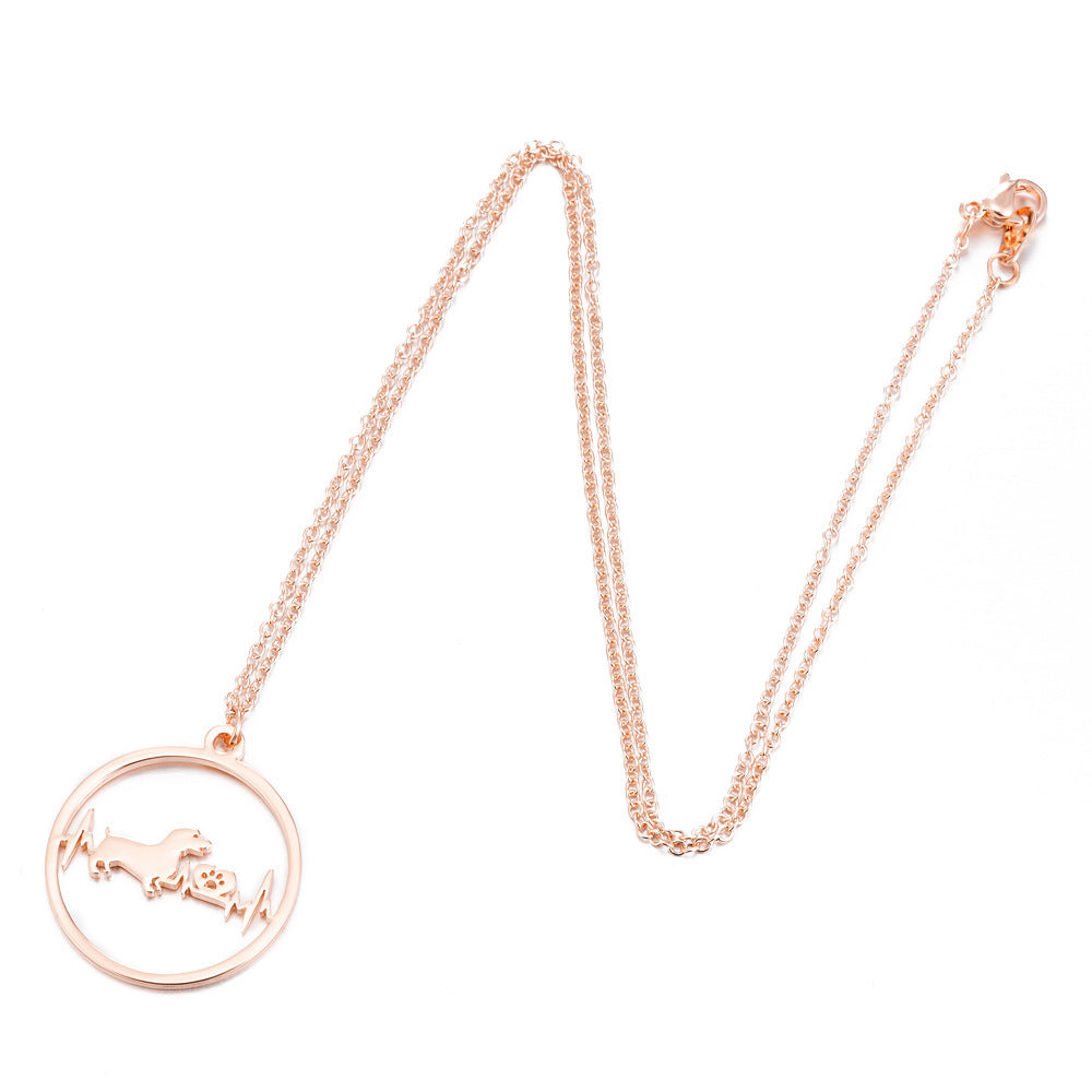 Pet Paw-Print Pendant Necklace