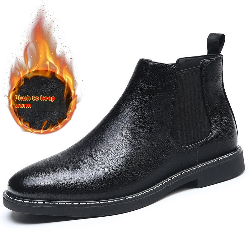 Men's Velvet-Lined Cotton Boots