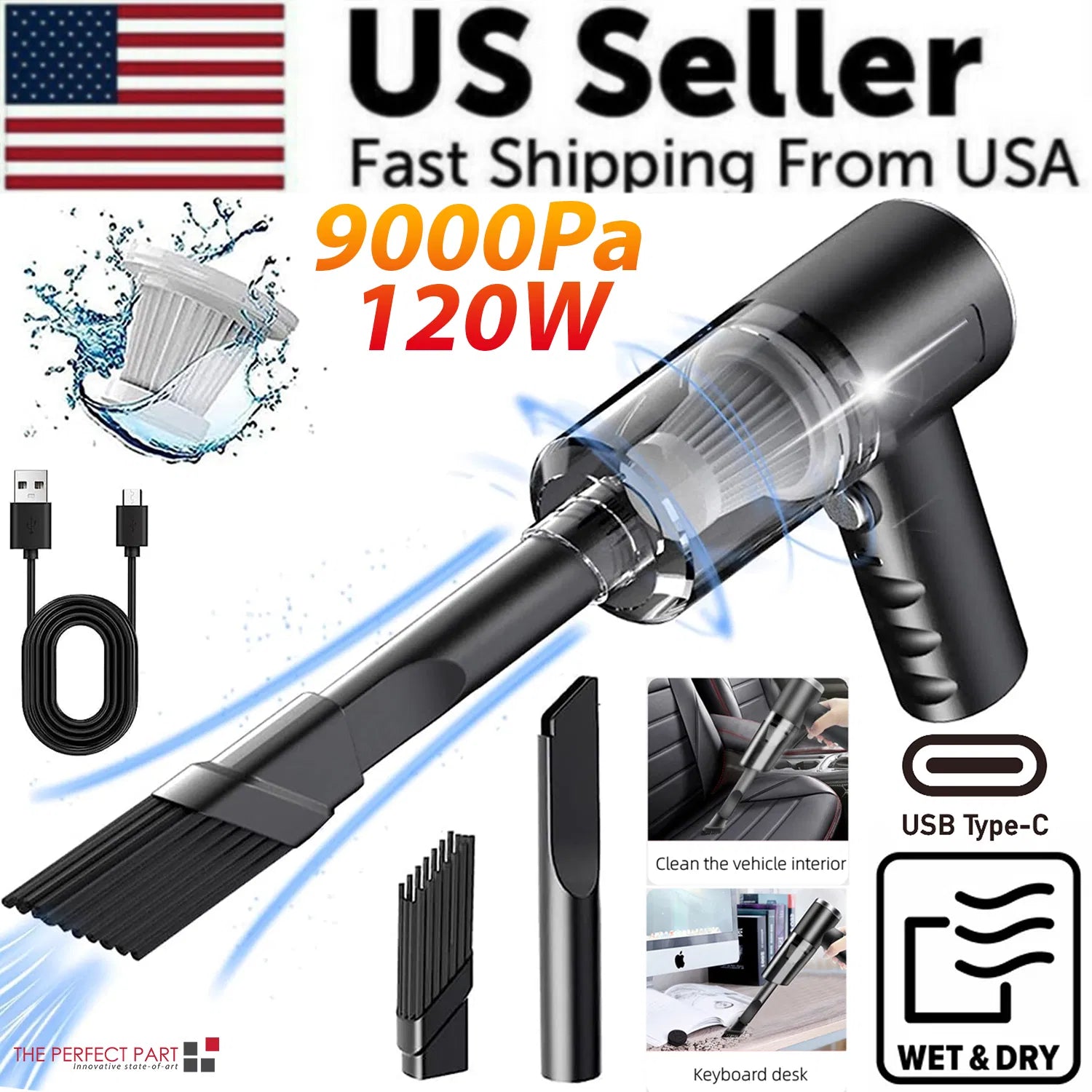 120W Cordless Handheld Mini Vacuum