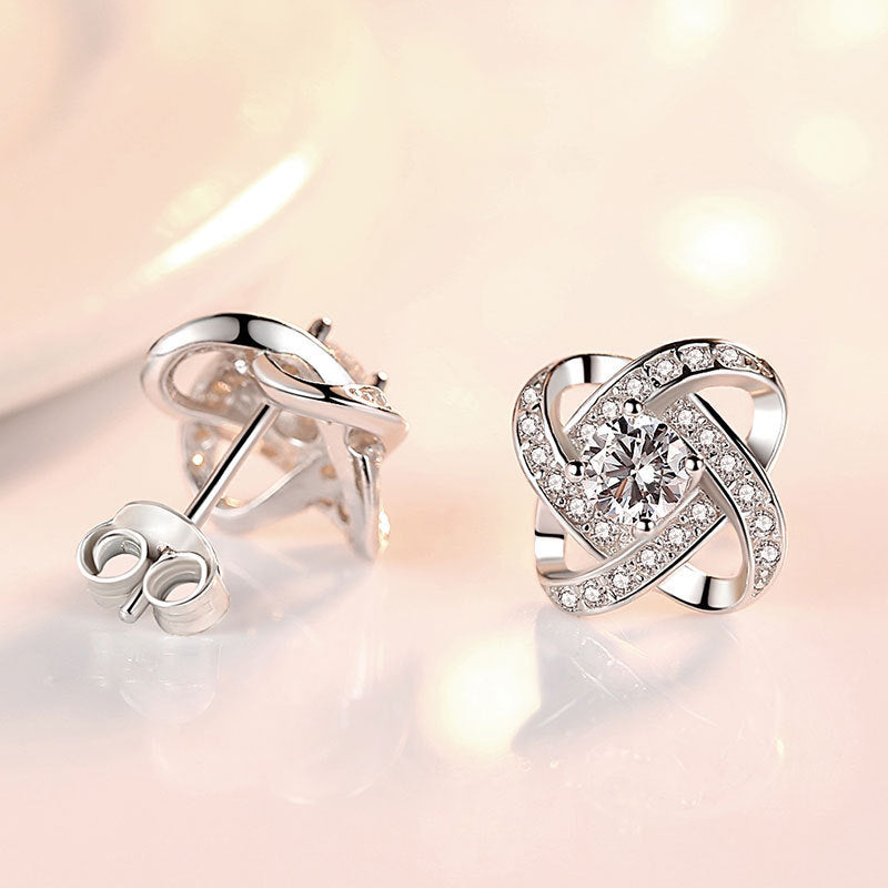 Sterling Silver Heart Zircon Pendant Necklace