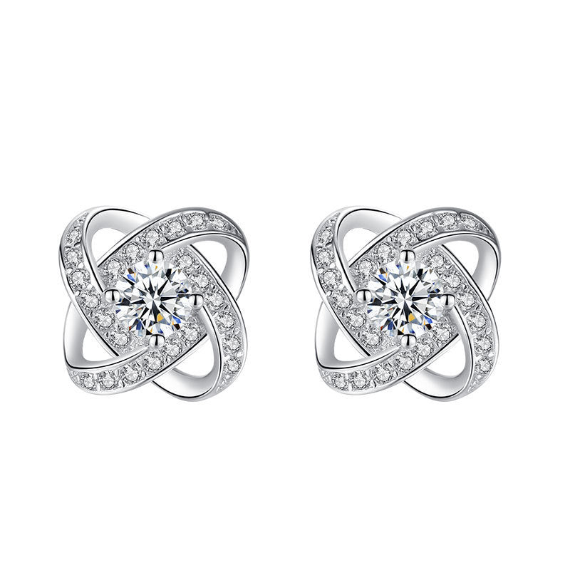 Sterling Silver Heart Zircon Pendant Necklace