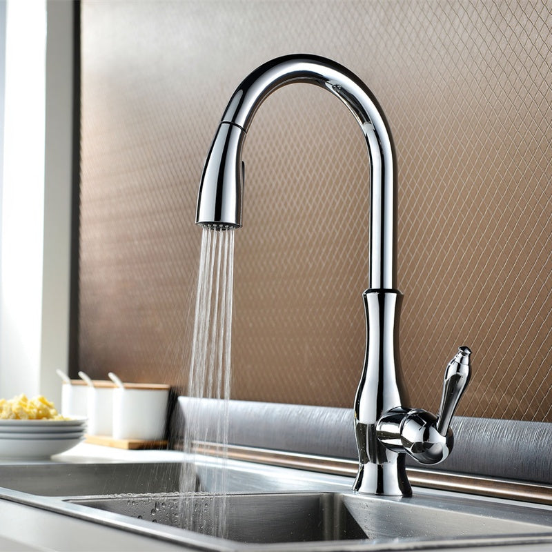 Pull-Out Rotating Kitchen Faucet