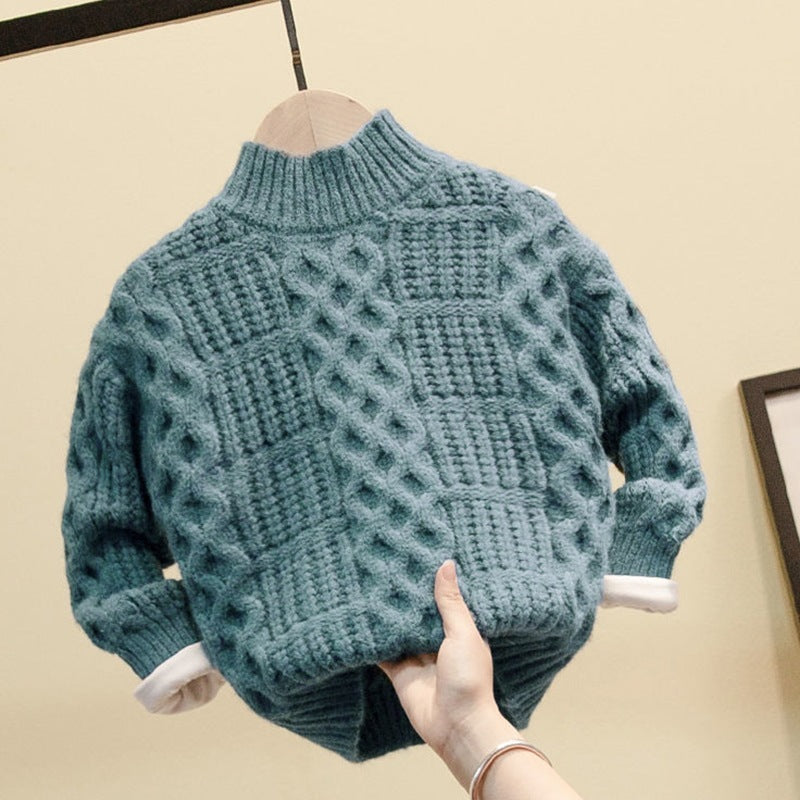 Boys' Plush Velvet Sweater
