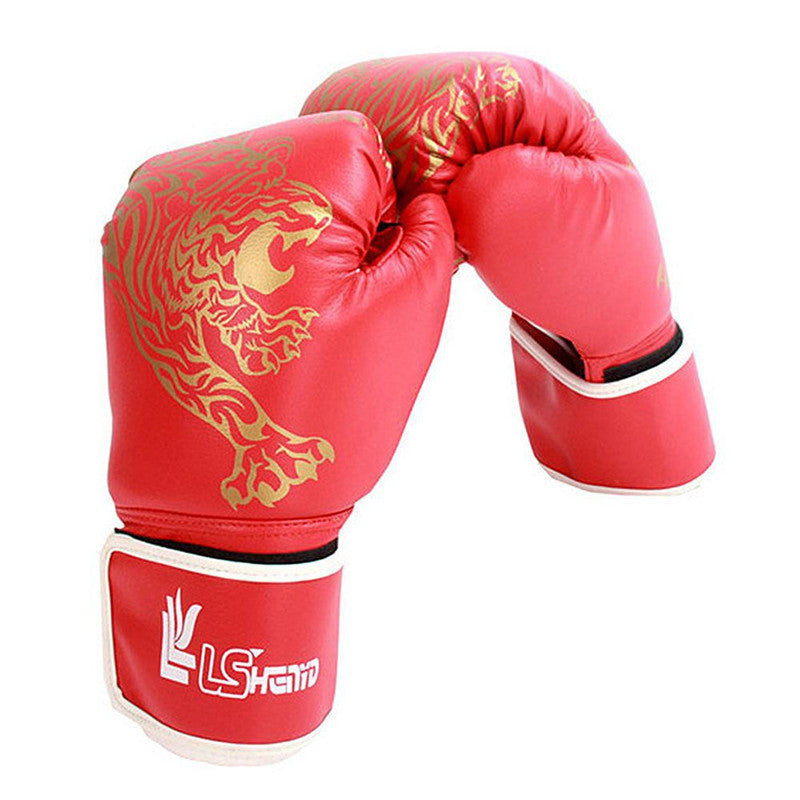 Flame-Tiger PU Boxing Gloves