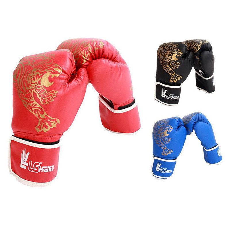Flame-Tiger PU Boxing Gloves