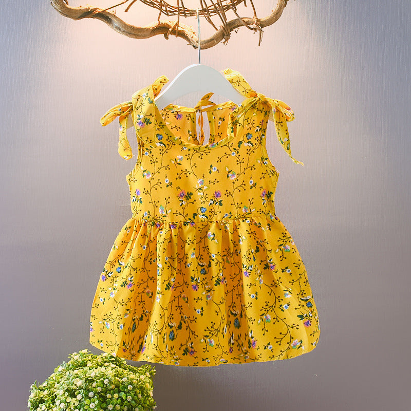 Sleeveless Floral Girl Dress