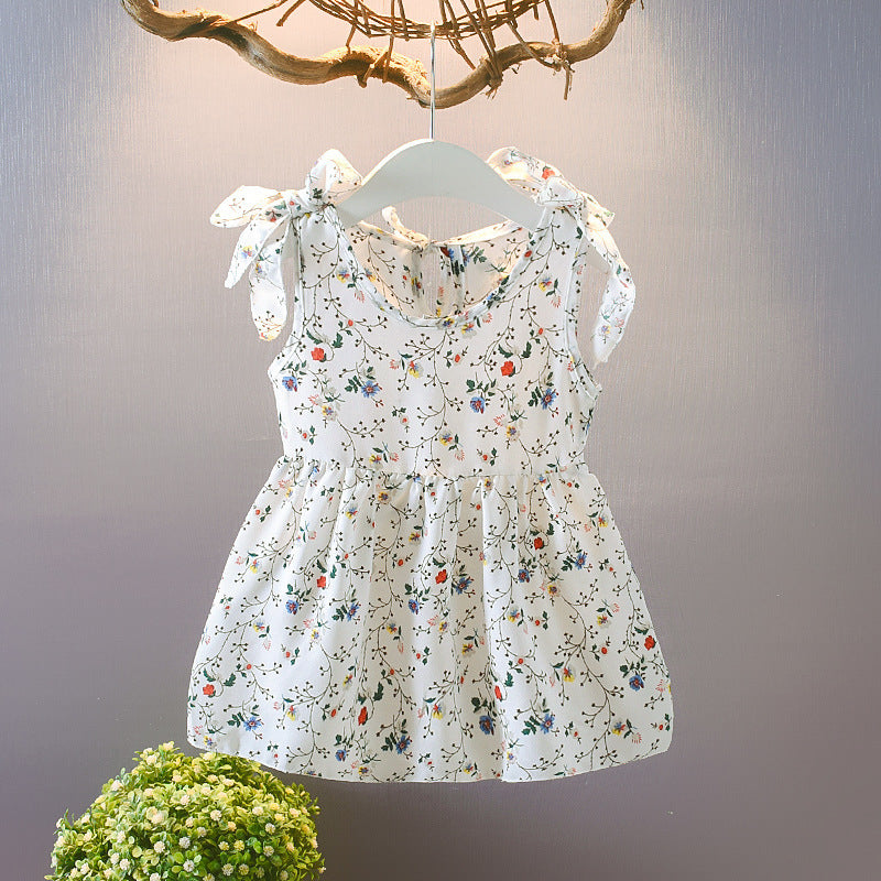 Sleeveless Floral Girl Dress