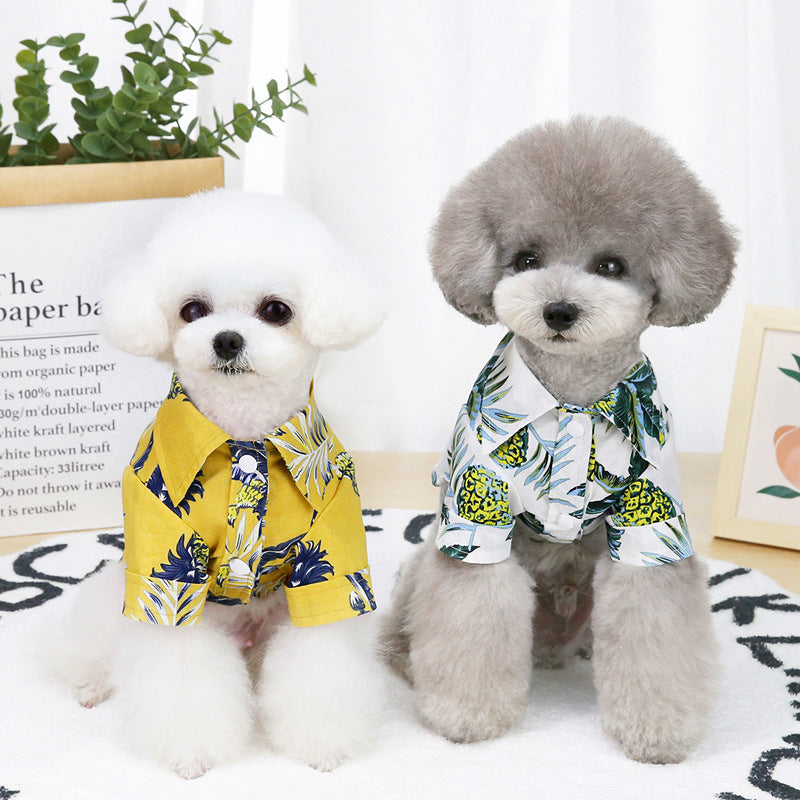 Hawaiian Coconut-Print Pet Shirt
