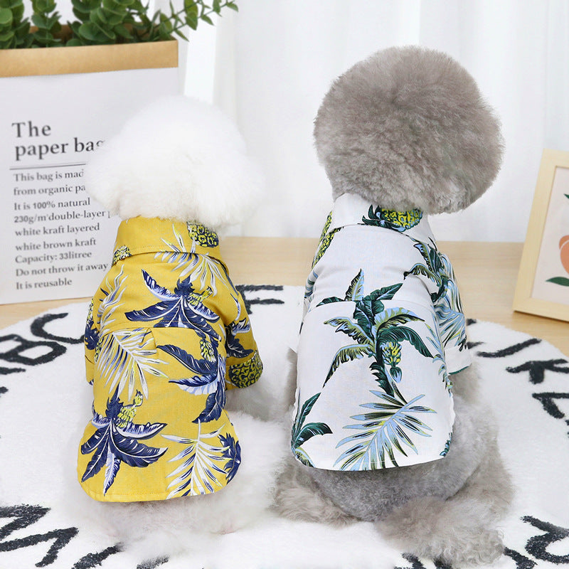 Hawaiian Coconut-Print Pet Shirt