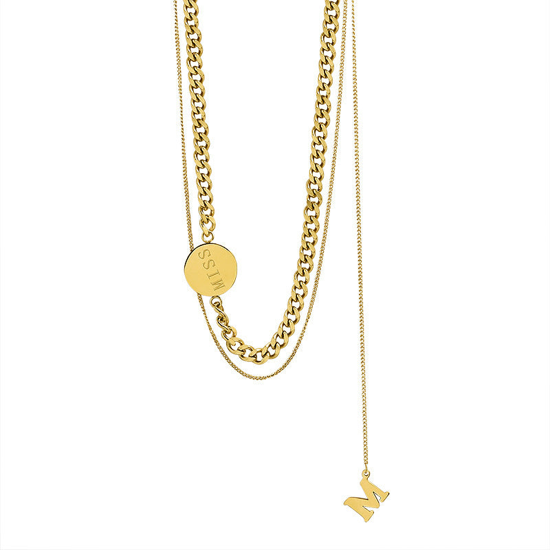 Letter M Pendant Necklace