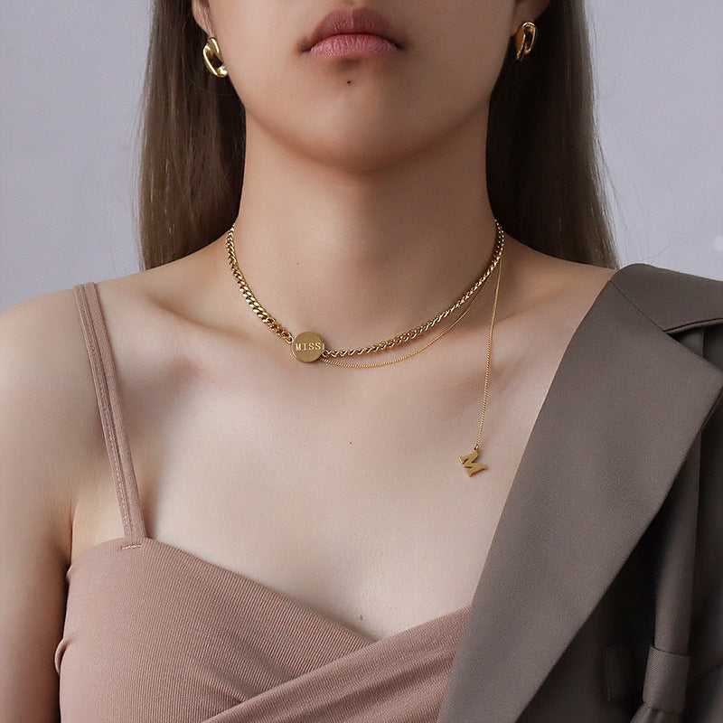 Letter M Pendant Necklace