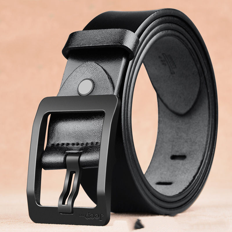 Two-Layer Cowhide Pin-Buckle Belt