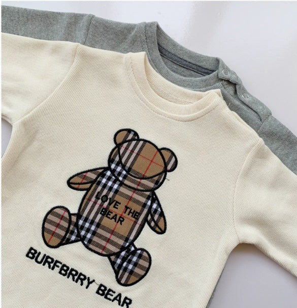 Baby Plaid Bear Romper