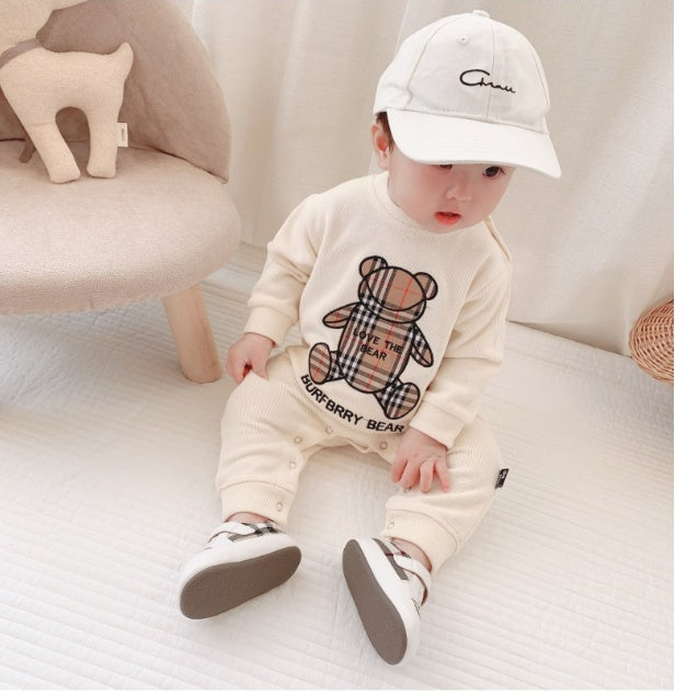 Baby Plaid Bear Romper