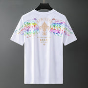 Hot-Stamp Off-Shoulder T-Shirt