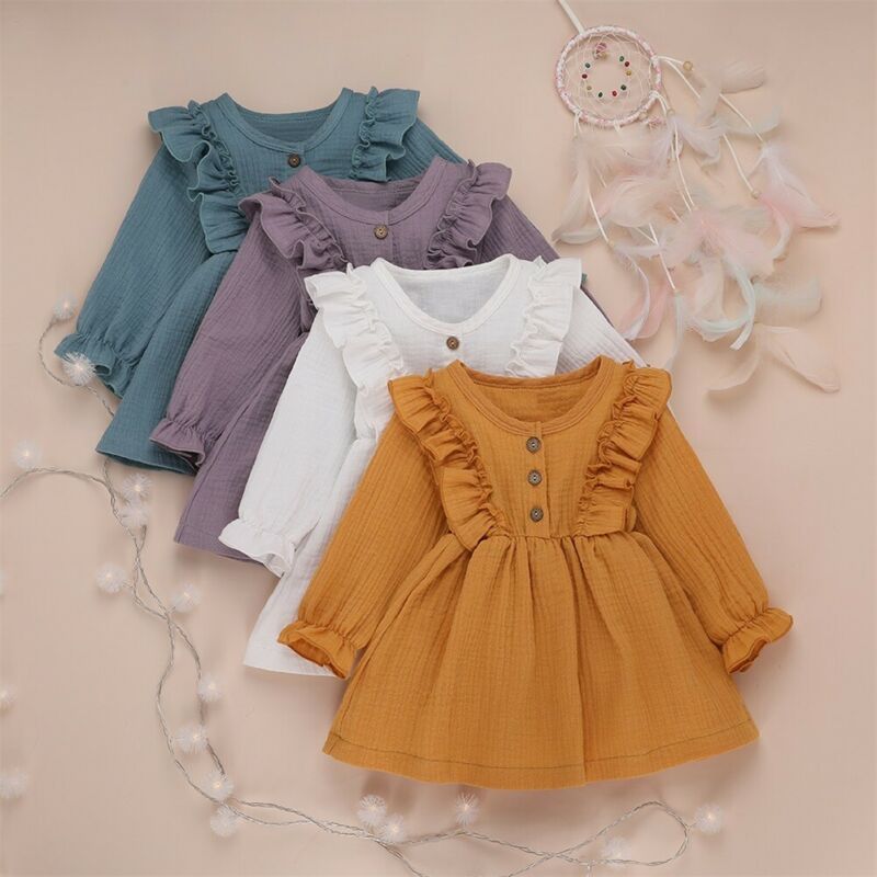 Ruffled Spring Baby Girl Dress