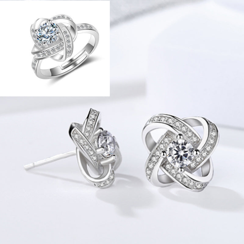 Sterling Silver Heart Zircon Pendant Necklace