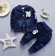 Boys Denim Long Sleeve Suit