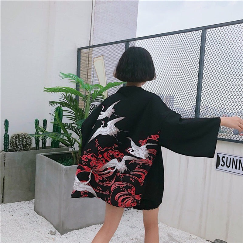 Digital Print Kimono Cloak Jacket