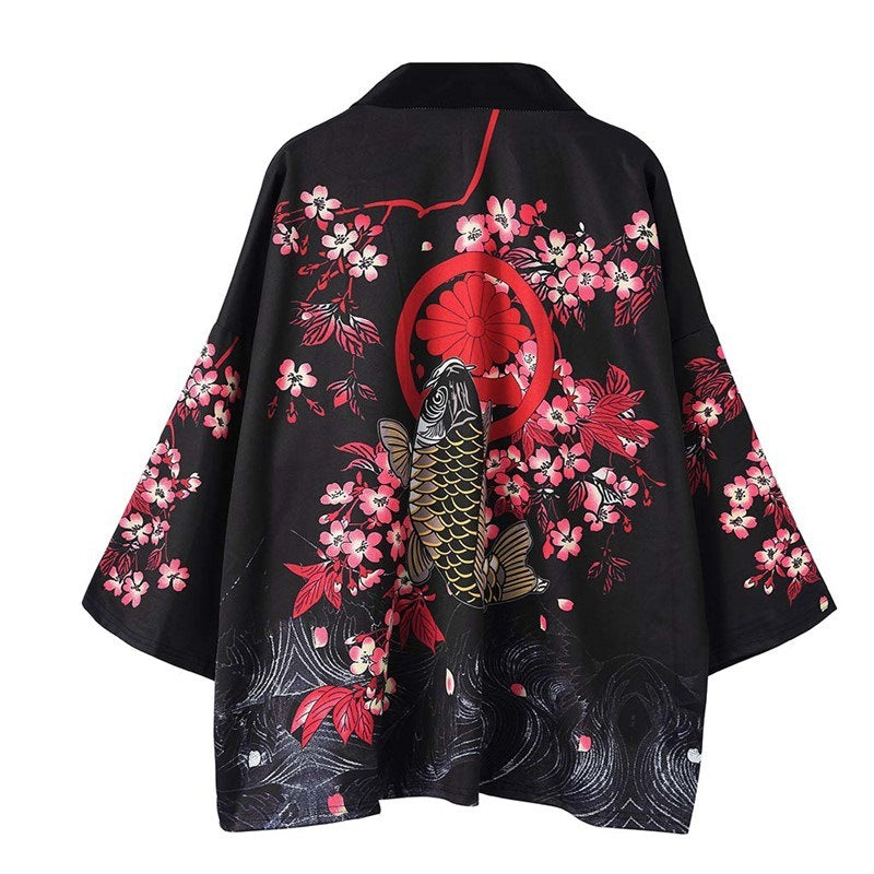 Digital Print Kimono Cloak Jacket