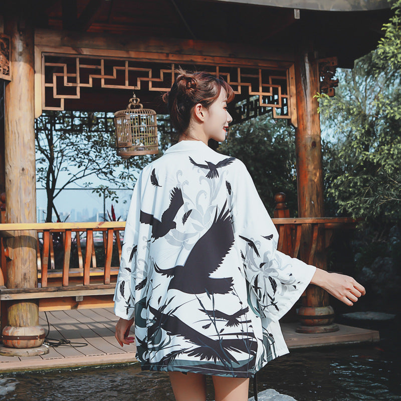 Digital Print Kimono Cloak Jacket