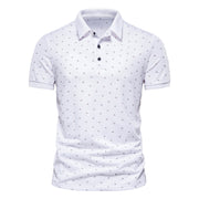 Men's Anchor Print Short-Sleeve Lapel Tee