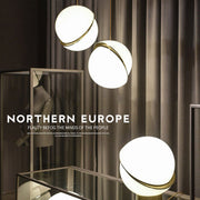 Nordic Pendant Light — White Glass Globe