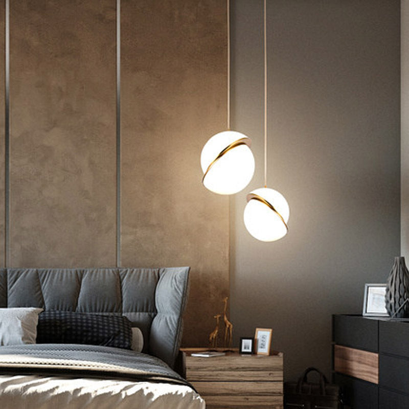 Nordic Pendant Light — White Glass Globe