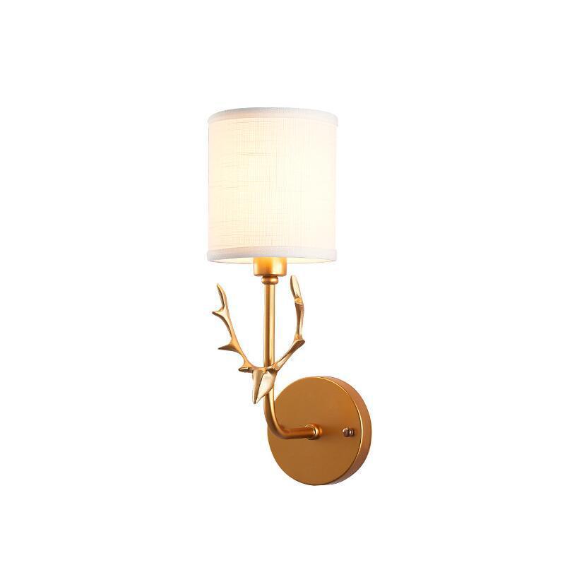 Wrought-Iron Antler Bedside Wall Lamp