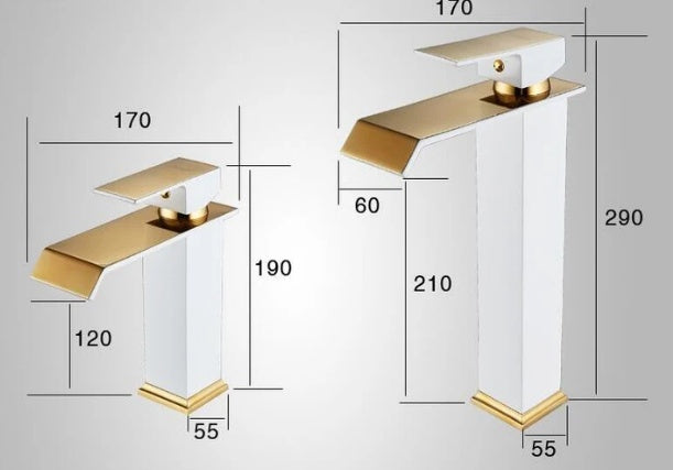Brass Waterfall Bathroom Basin Faucet