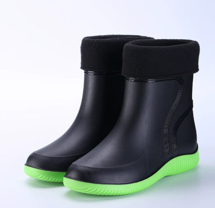 Men's Mid-Top Waterproof Rain Boots
