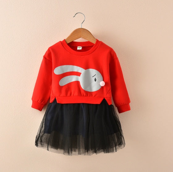 Cartoon Long-Sleeve Baby Princess Dress