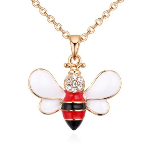Bee Pendant Statement Necklace