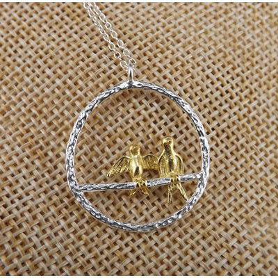 Sterling Silver Bird Pendant Necklace